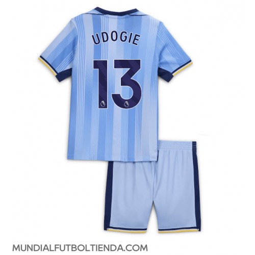 Camiseta Tottenham Hotspur Destiny Udogie #13 Segunda Equipación Replica 2024-25 para niños mangas cortas (+ Pantalones cortos)